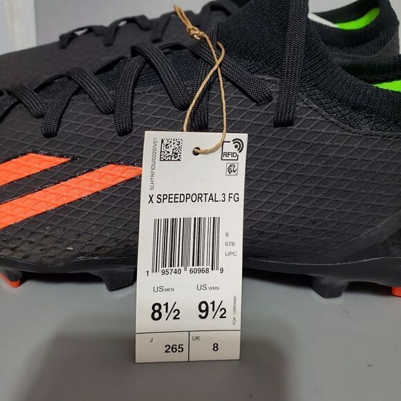 Adidas X Speedportal.3 FG Men's Sz 8.5 'Black Solar Red' GW8453 Soccer Cleats - Picture 11 of 13